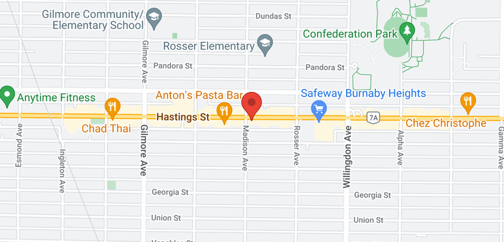 map of 502 4310 HASTINGS STREET